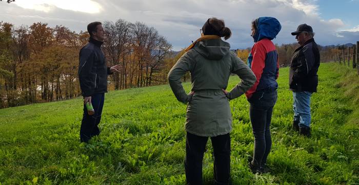 Teilnehmer der Exkursion "Extensive Weide"