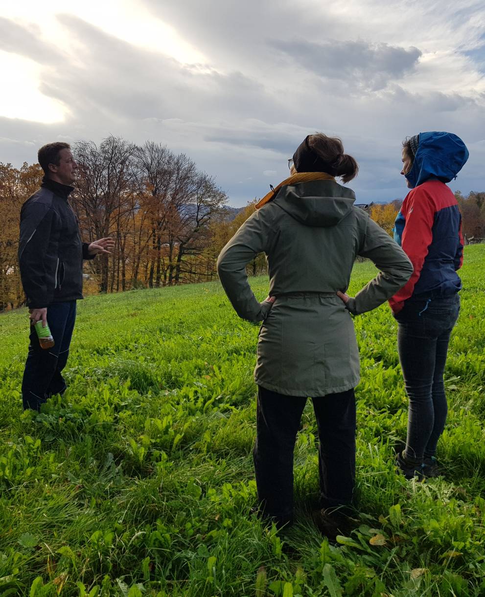 Teilnehmer der Exkursion "Extensive Weide"